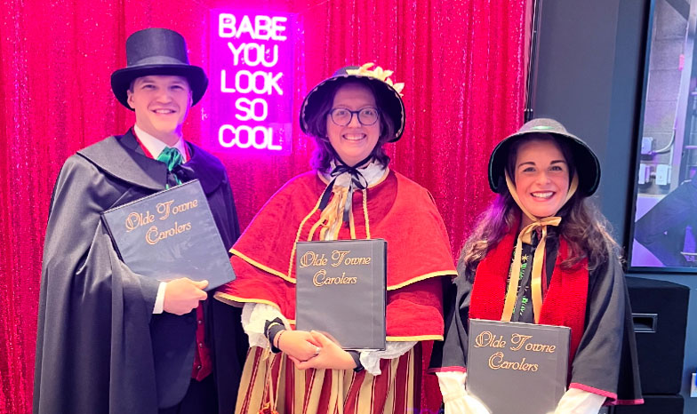 Christmas carolers at the Southside Works