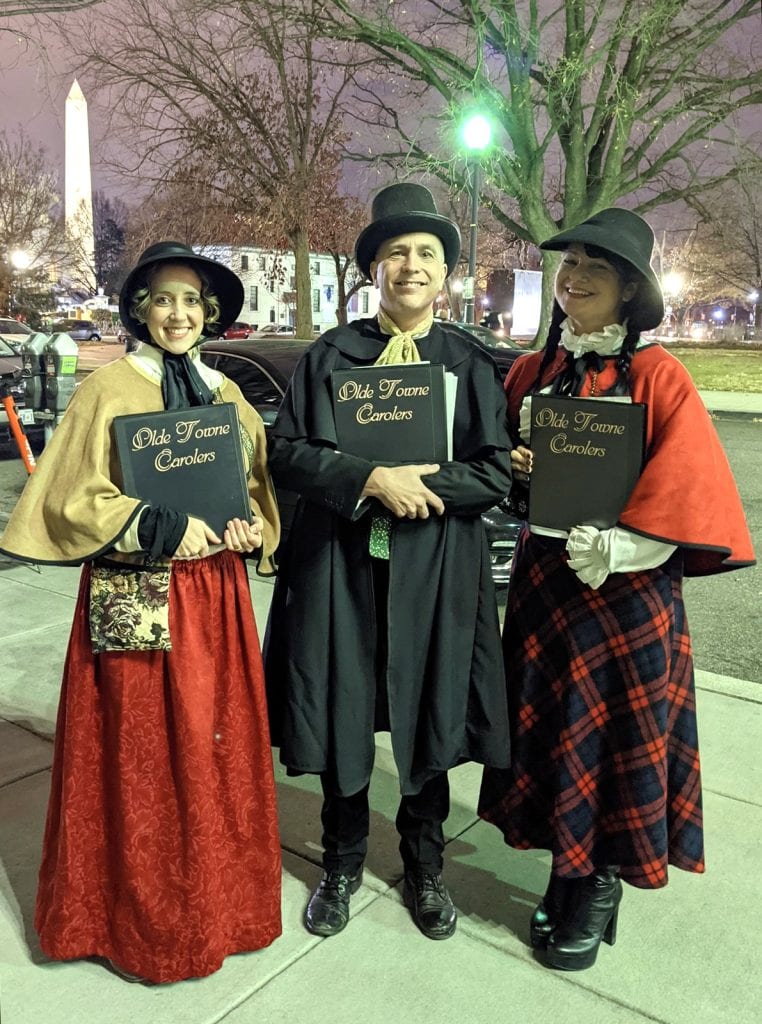 A lovely evening for caroling in downtown Washington, DC!