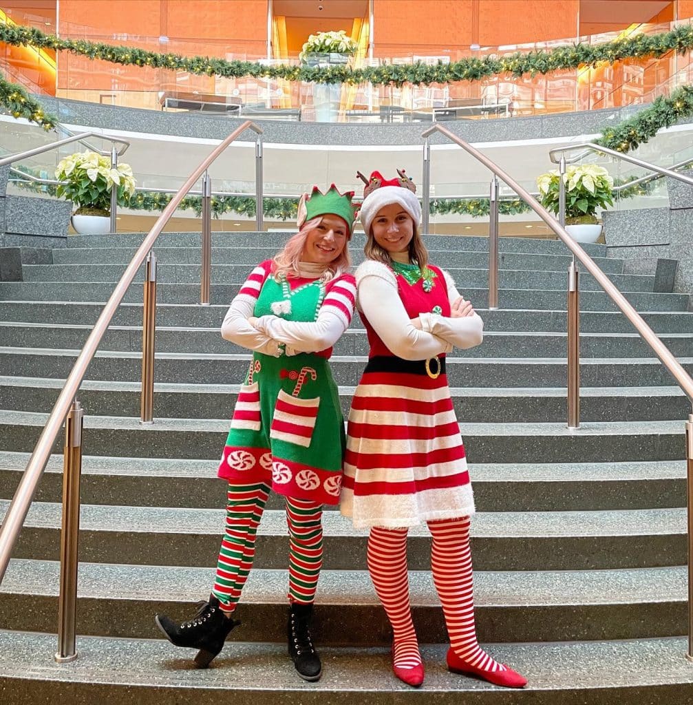 Our Elves at Comcast Xfinity in Philadelphia for a corporate Christmas party.