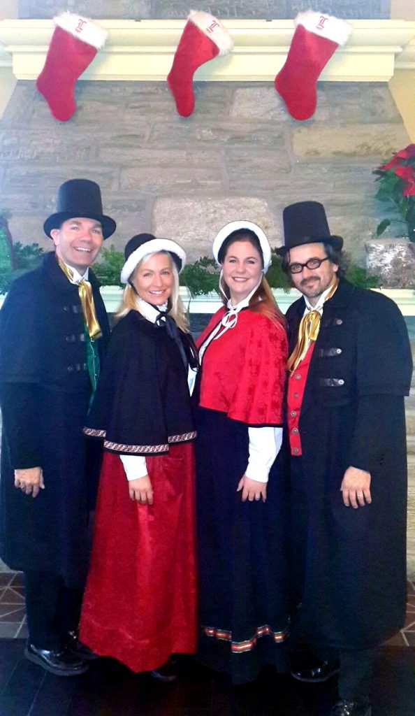 The carolers sing for a fundraiser for the Philadelphia Orchestra at Llanerch Country Club in Havertown, PA.