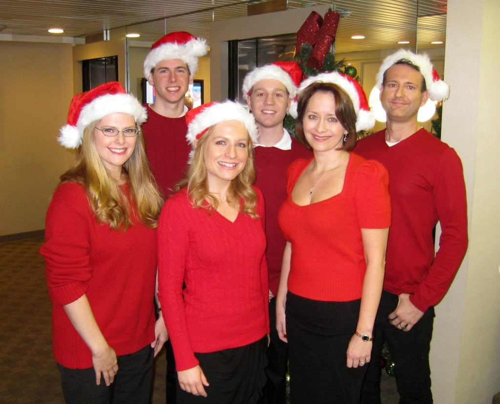 Backstage at Rachael Ray: Susan Guyer, Ryan Doncsecz, Jennifer Graf, Dan Moyer, Elizabeth Francisco, and Matt Francisco.