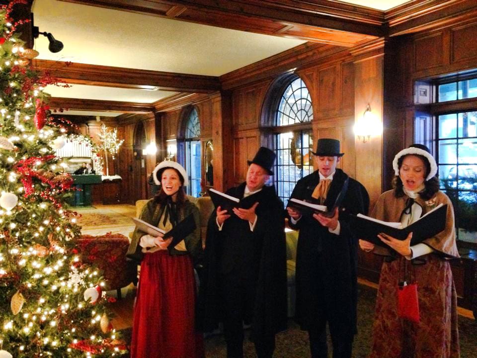Our carolers perform in the Pine Room of the Skytop Lodge, Skytop, PA.