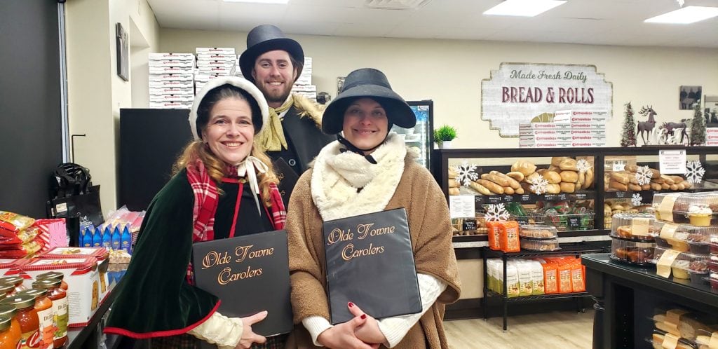 Caroling on Christmas Eve for the Corropolese Italian Bakery and Deli in Limerick.