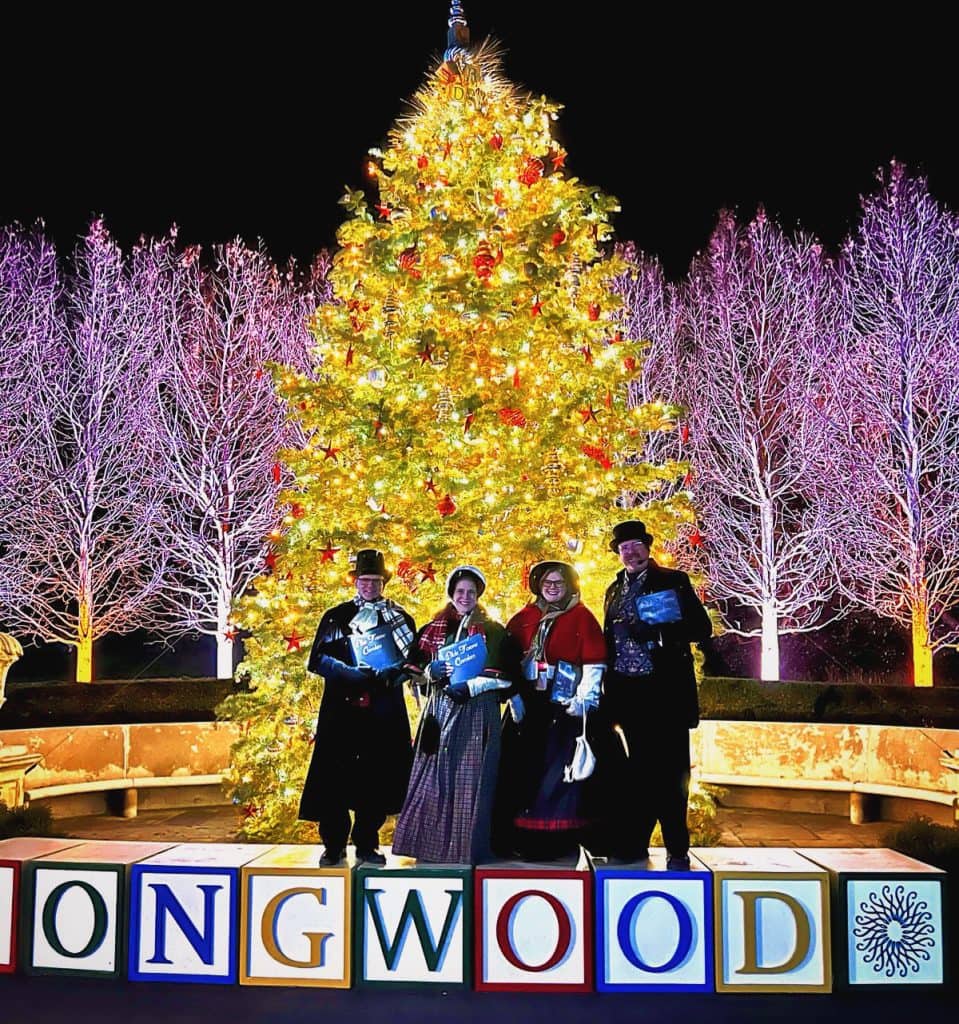 Posing on the Longwood alphabet blocks.