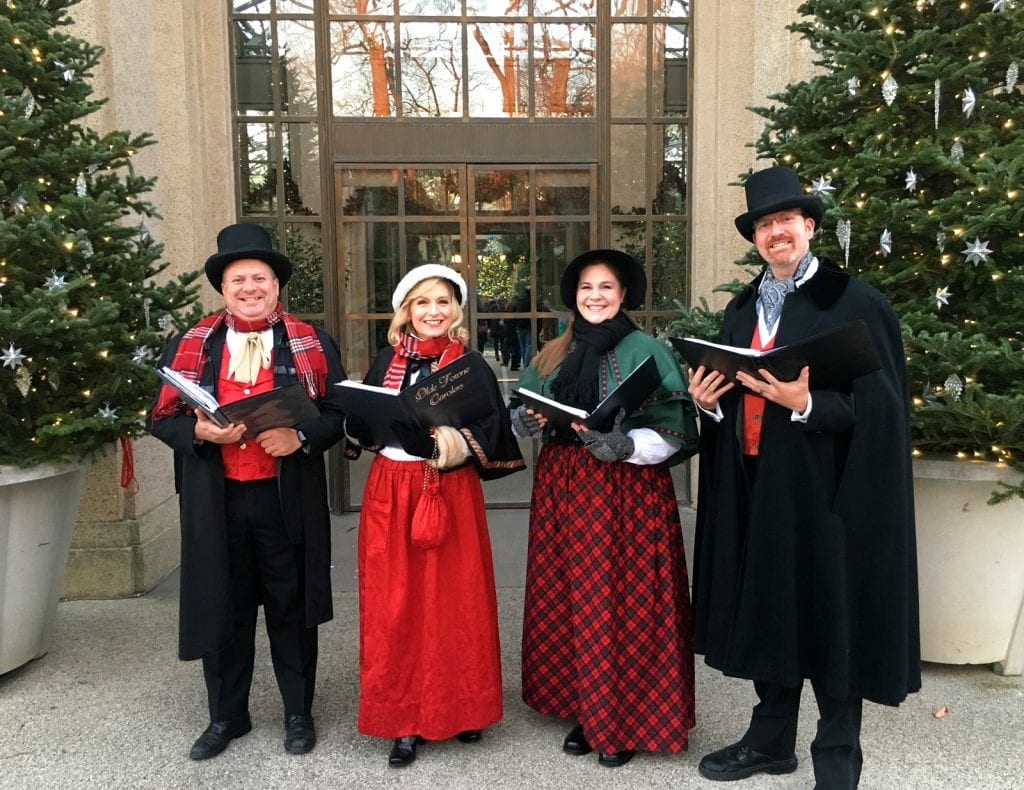 Matt, Jennifer, Meghan, and Doug are ready to sing outside.